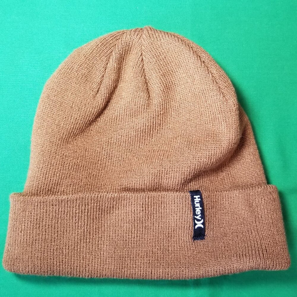 Hurley Brown Beanie Knit‎ Warm Cozy Outdoor